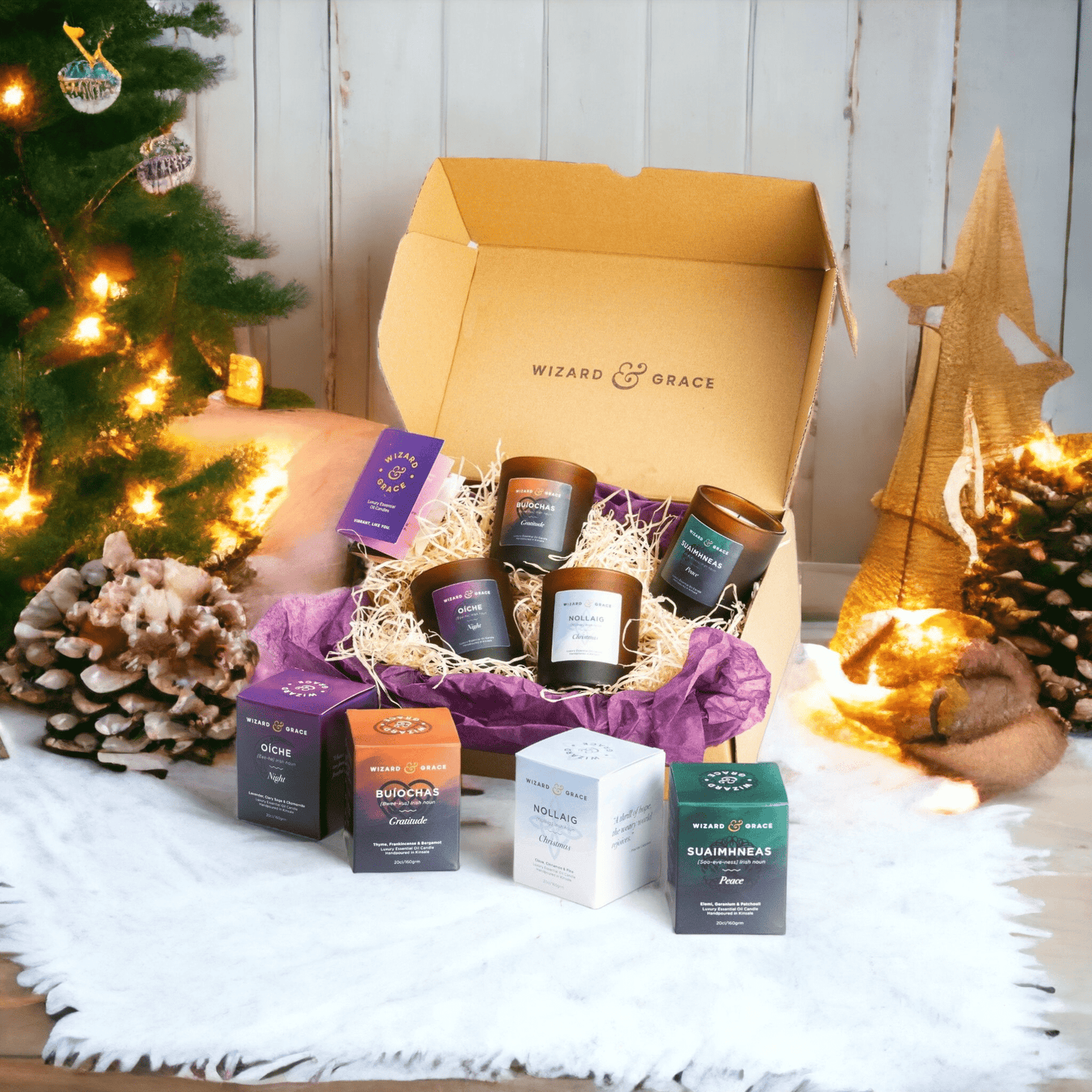 The Advent Calendar fourcandle Essential Oil Candle Gift Set